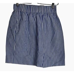 J.Crew Blue Striped‎ Cotton Skirt Petite Small